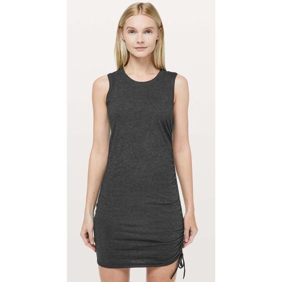 NWOT LULULEMON cinch it dress in dark heather gray, Sz 4, $100 B11 - Picture 2 of 8
